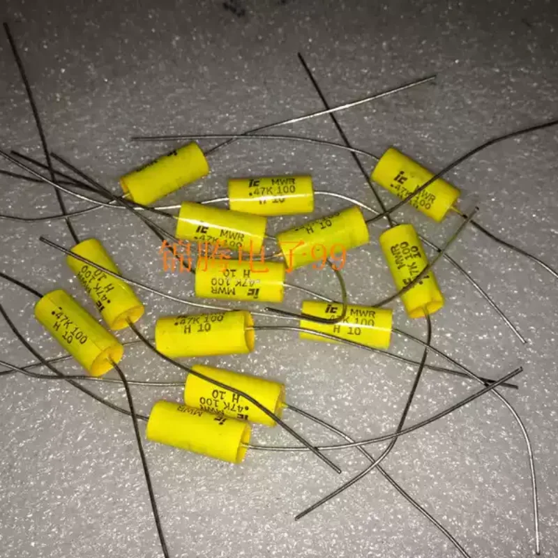 10-100pcs brand new American IC axial capacitor MWR 100V 0.47UF 474 frequency division coupling infinite capacitor