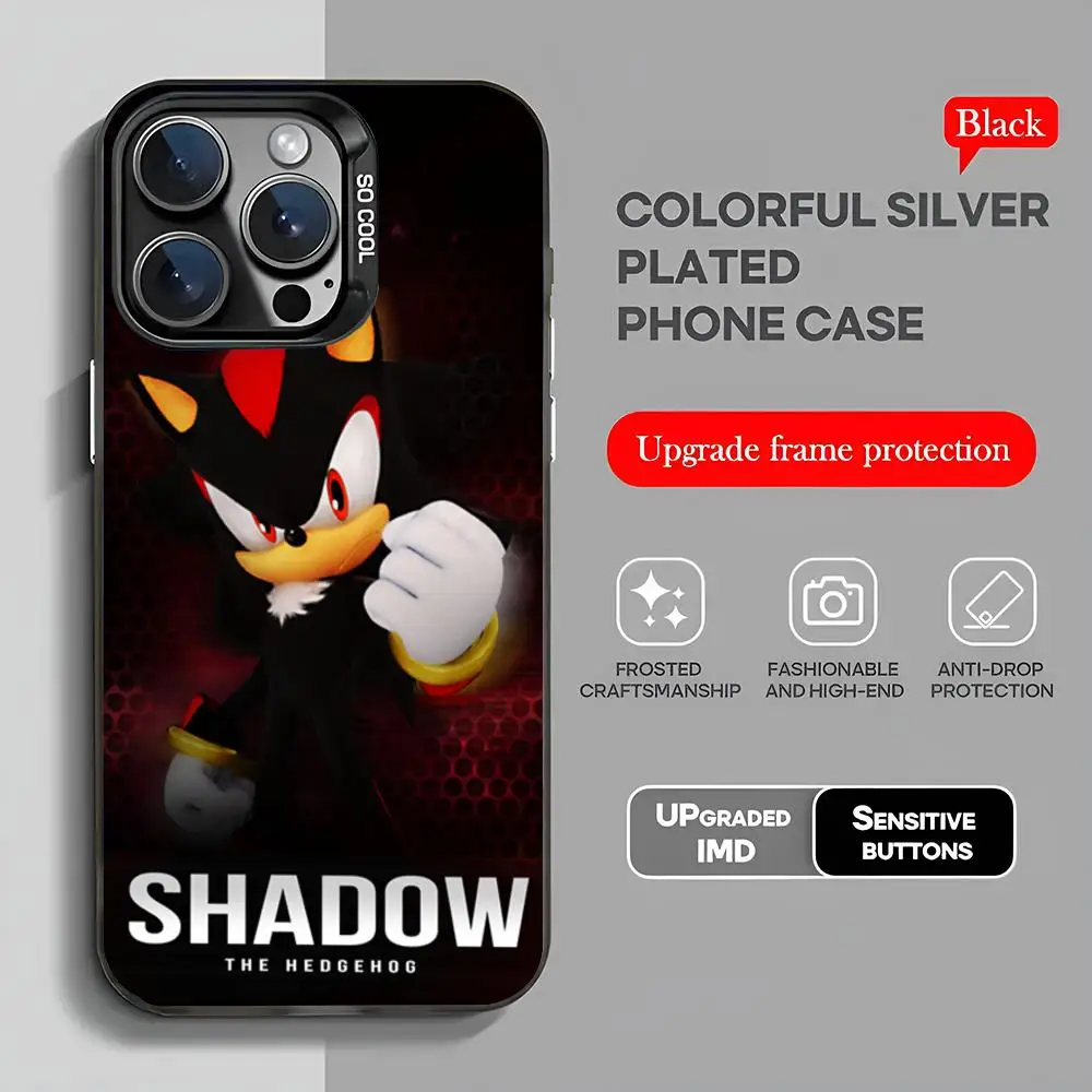 Sonic The Hedgehog 3 Movie MINISO Phone BLACK Popular In Korea Wholesale Case For IPhone 16 15 14 13 12 Pro XR Shockproof Color