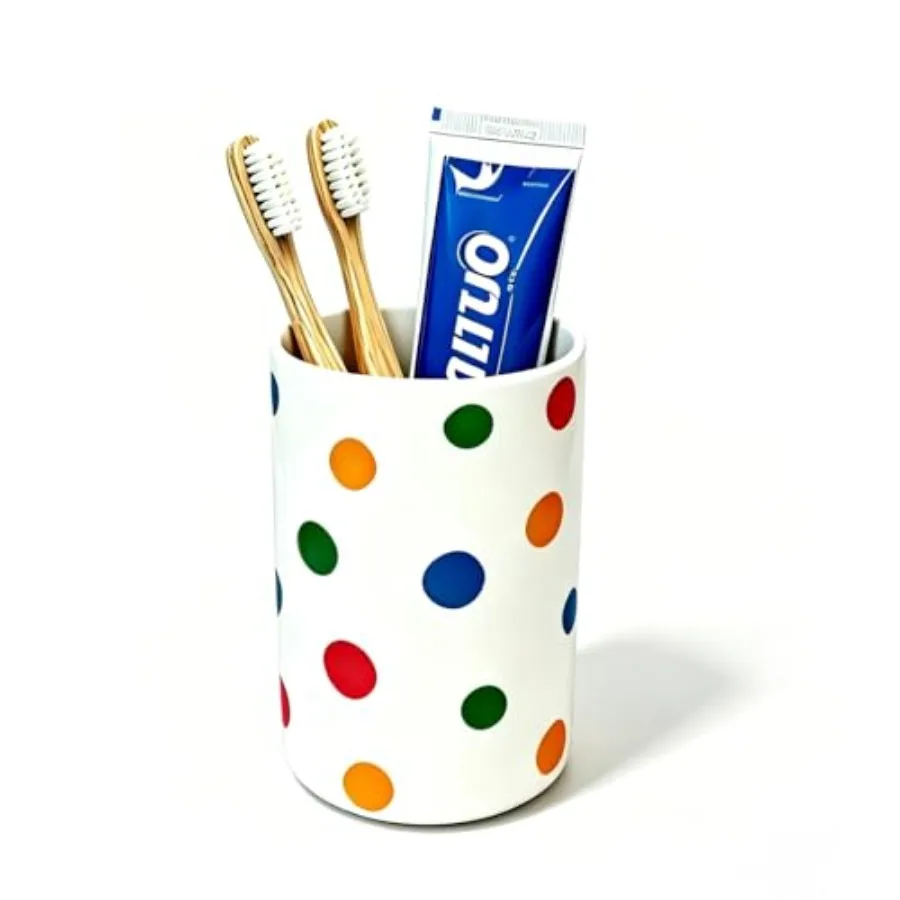 Cute Toothbrush Holder for Bathrooms, Ceramic Tooth brush Holders for Girls, Toothbrush and Toothpaste Holder, Small Single 1 C