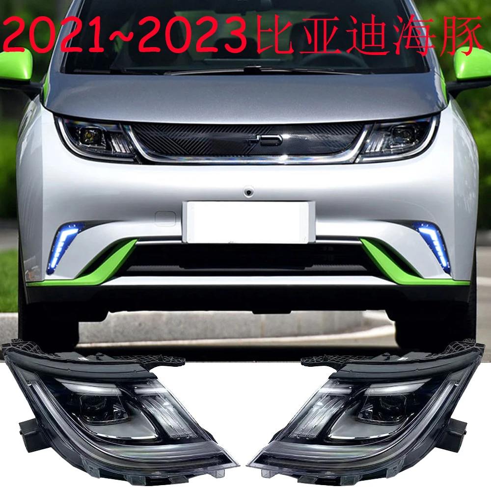 1pcs car bumper headlamp For BYD Dolphins headlight ALL IN LED 2021~2023y car accessories head lamp for BYD  Dolphins fog lamp