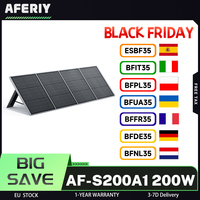 AFERIY ‎AF-S200A1 200W Portable Foldable Solar Panel, 23% Energy Conversion Rate, Adjustable Kickstand, Lightweight, Foldable