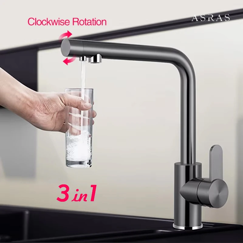 

ASRAS Three-In-One Kitchen Faucet Hot And Cold Water Filter Water Taps