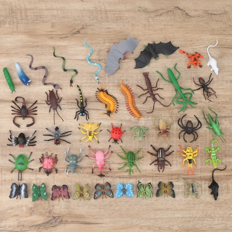 43pcs / Set Dinosaurs Insects Model Highly Simulation Children Education Model SetDinosaurs Model