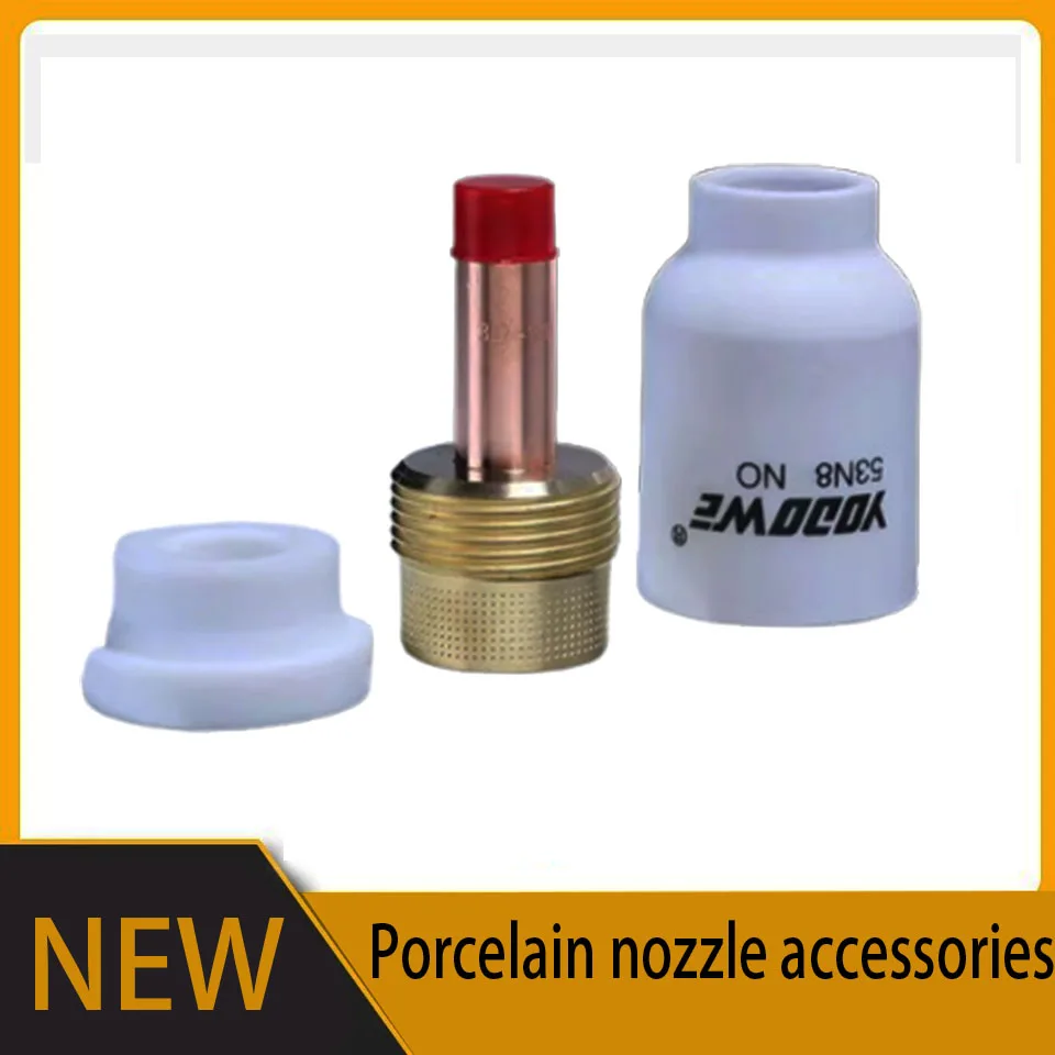 Argon arc welding ceramic nozzle accessories with mesh connection body, fluid conducting tungsten needle clamp pipe WP