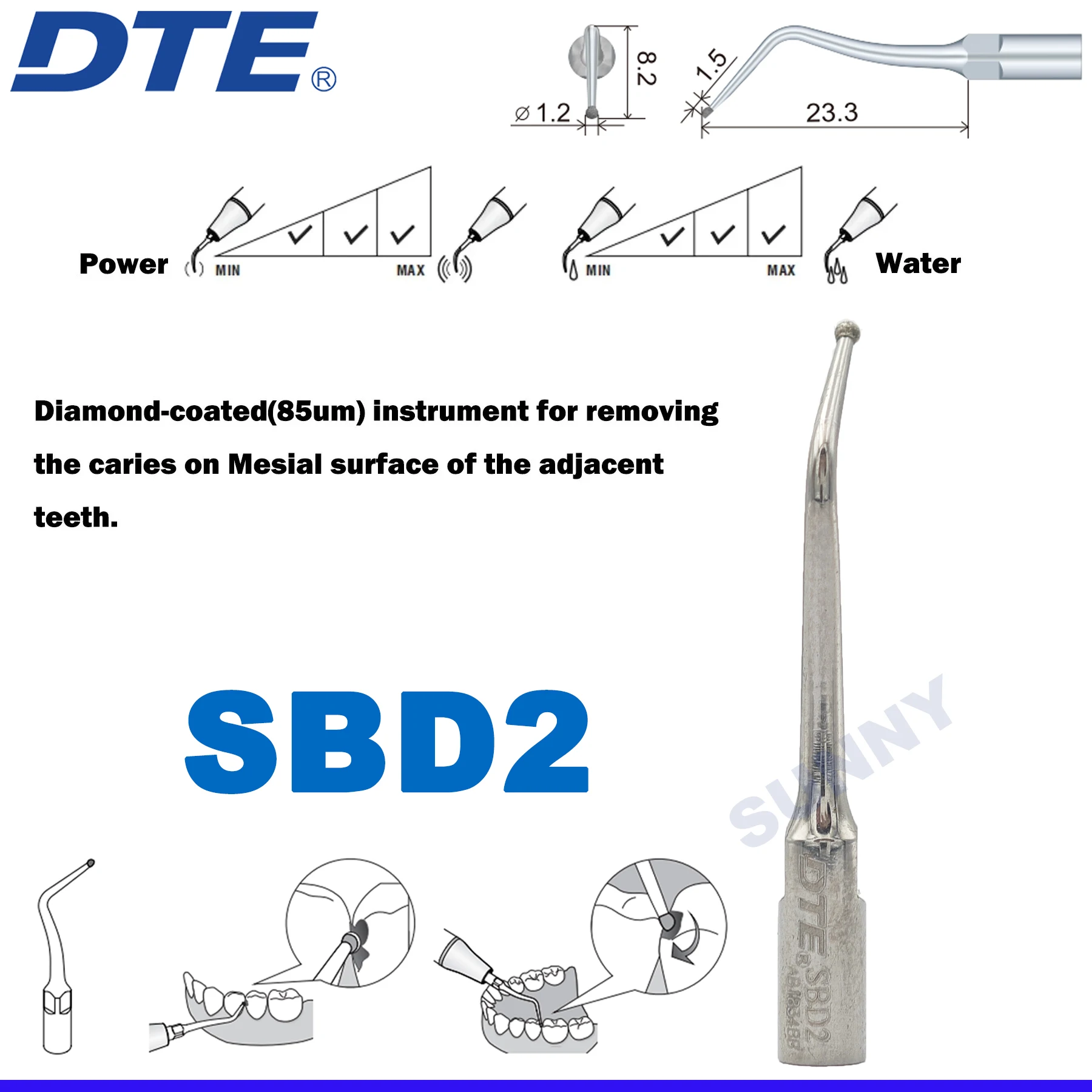 นกหัวขวาน DTE ทันตกรรม Ultrasonic Scaler เคล็ดลับ Cavity เคล็ดลับการเตรียม Fit SATELEC ACTEON NSK Scaler Handpiece