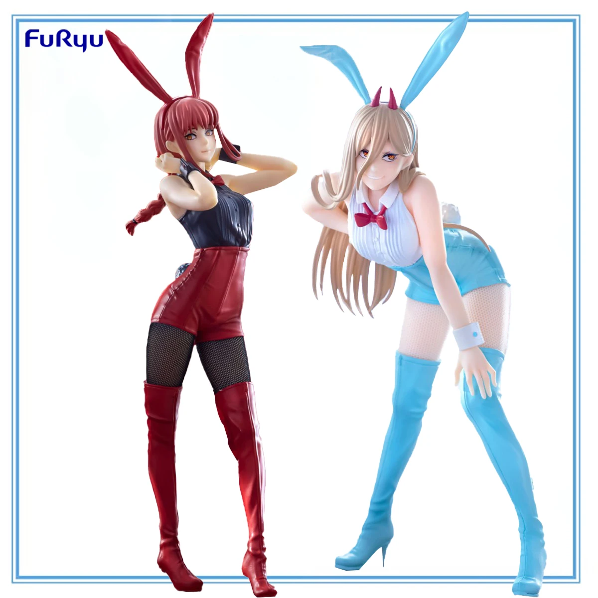 

100% Original FuRyu BiCute Bunnies Chainsaw Man Makima Red Ver. Power Power Collection Series Model Toys Anime Figure