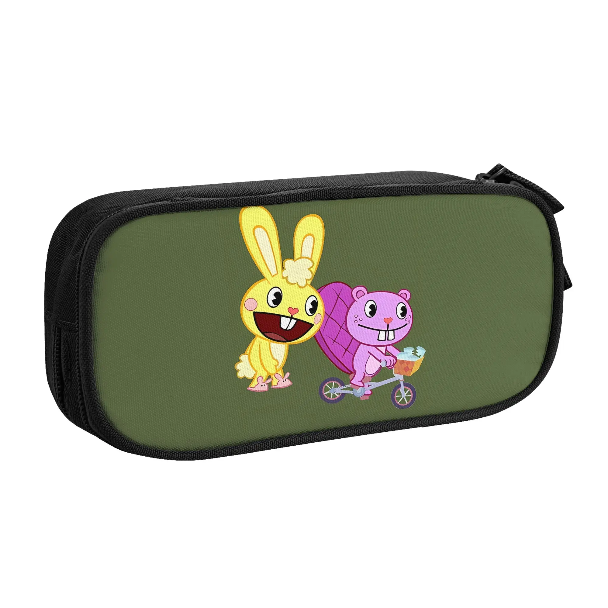 1 Piece Lightweight Cartoon Animal Pencil Case Teen Pen Bag Happy Tree Friends Office Stationery Bag