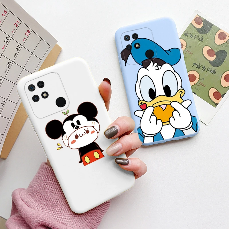 الوردي ميكي ماوس ديزني فوندا ل Redmi 10C 10 10A لينة سيليكون Siling عودة الكرتون قضية الهاتف ل شاومي Redmi 10 C 10C كابا