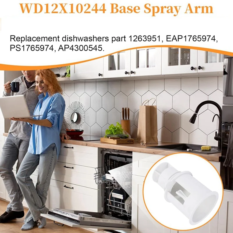 WD12X10244 Dishwasher Spray Arm Base Dishwasher Lower Spray Arm Replacement For GE Dishwasher Parts 1263951 PS1765974