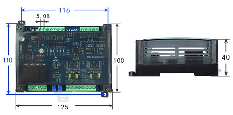 Imagem -02 - Entrada e Saída Analógica Rs485 Rs232 Modbus Módulo Rtu io Cwt-bk06040402 6di 4do 4ai 2ao