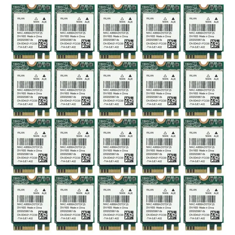 aef1-20x-dw1820-qcnfa344a-wireless-network-card-24g-5g-dual-band-gigabit-bluetooth-41-ngff-network-card-supports-80211ac