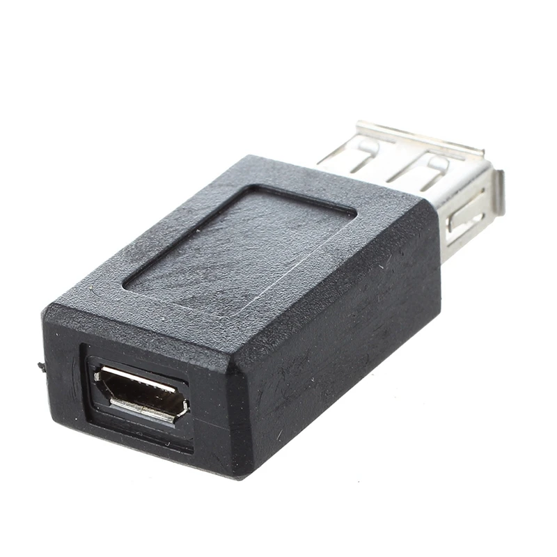 2025 New-6X Black USB 2.0 Type A Female To Micro-USB B Female Adapter Plug Converter