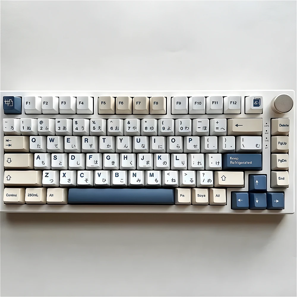 White, Keycaps, Soy Milk Theme PBT Material 140 Keys OEM Height, Suitable for Mechanical Keyboard Keycaps