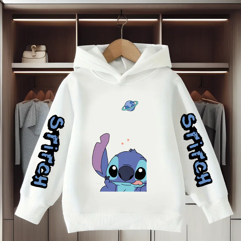 Lilo & stitch-子供用フード付きスウェットシャツ,漫画のスウェットシャツ,カジュアルな服,かわいい,新しいファッション,秋,冬,女の子,男の子