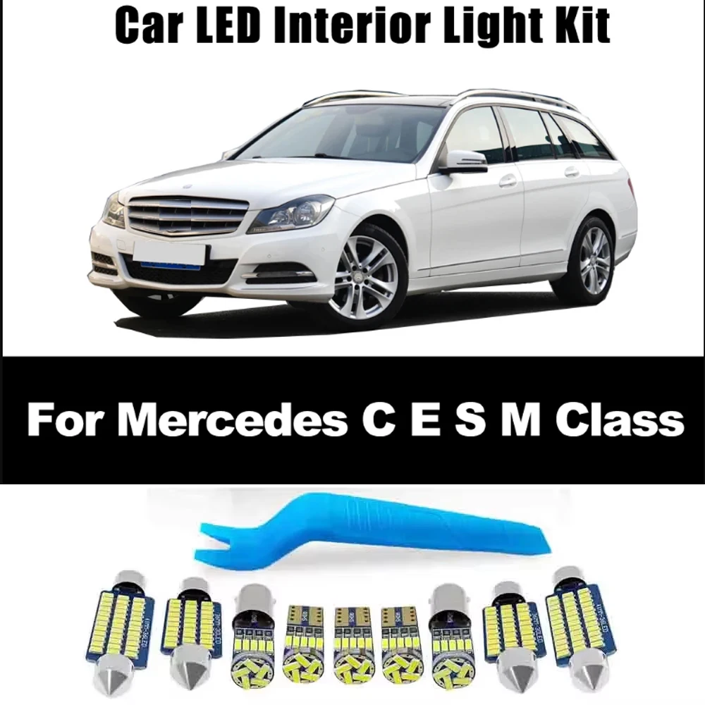LED Interior Dome Reading Light Bulb Kit For Mercedes Benz MB C E S M ML W202 W203 W204 W210 W211 W212 W220 W221 W163 W164 W166