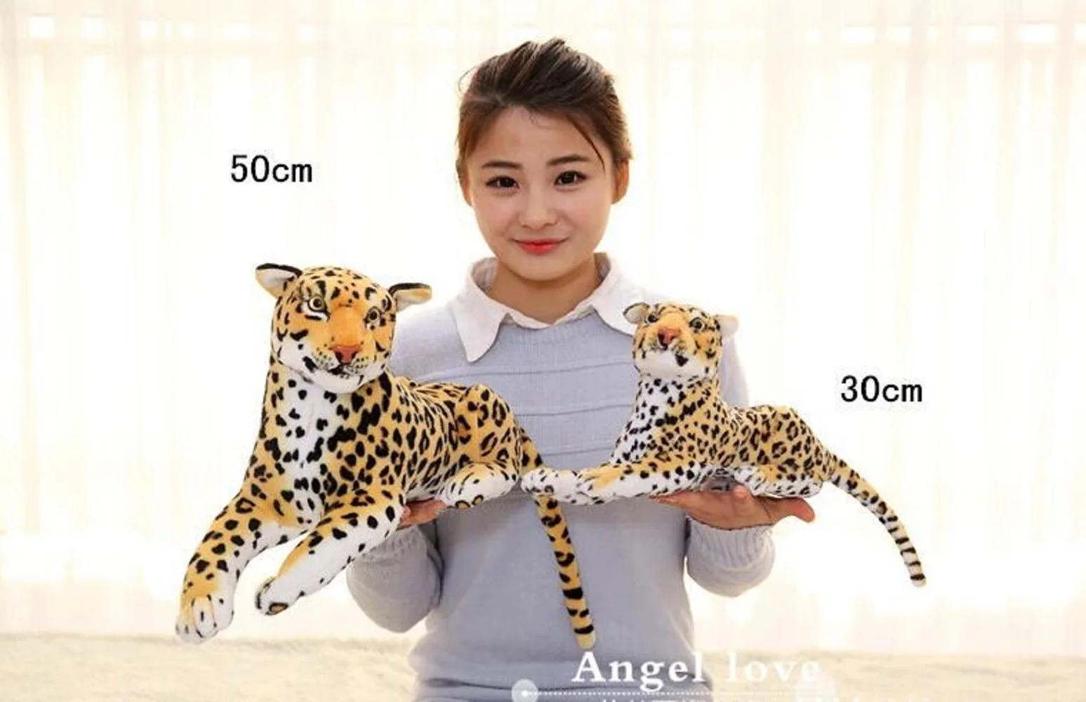 

a pair of cute plush simulation leopard toys stuffed leopard dolls gift about 50cm&30cm