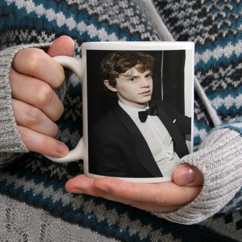 

Evan Peters Actor Coffee Mug Tea Cup 11oz Coffee Cup Funny Birthday Gifts for Women and Men Ceramic Mug Personalized Cup