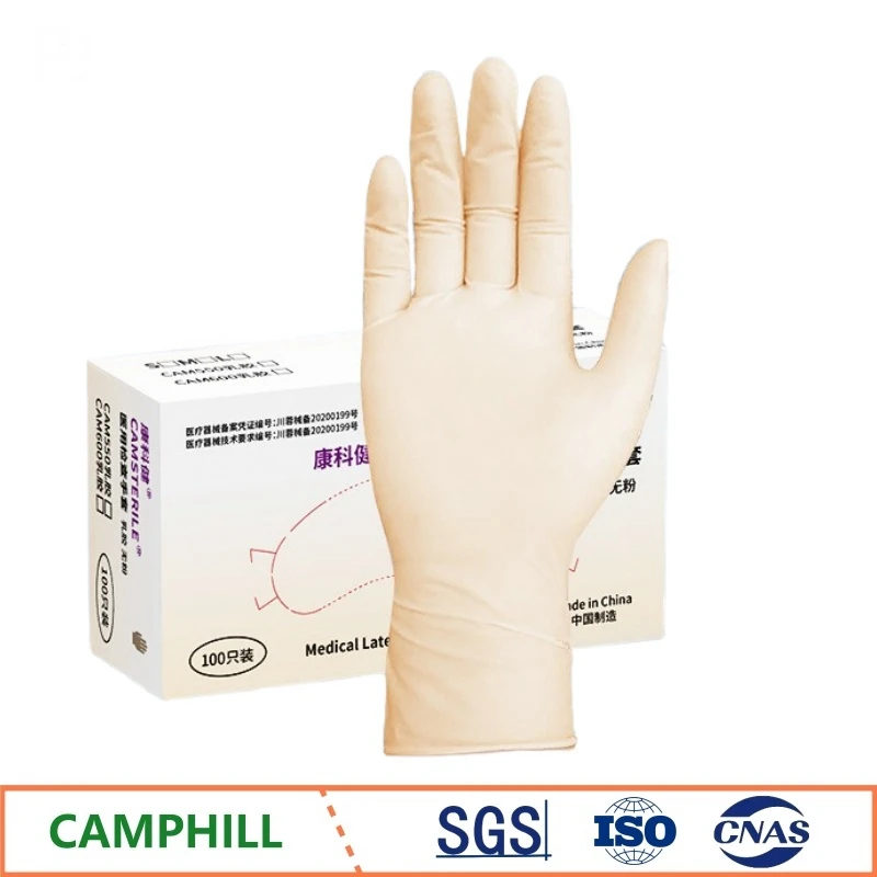 Wholesale 9-inch disposable latex gloves Beauty and hairdressing, Pharmaceutical factory pitted surface examination gloves