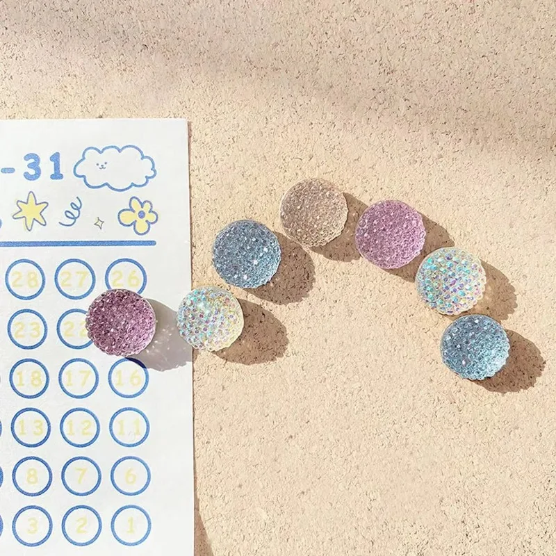 30Pcs Cartoon Colorful Transparent Candy Thumbtacks Creative Push Pins for Cork Board Decoration Fixing Nails for Bulletin Board