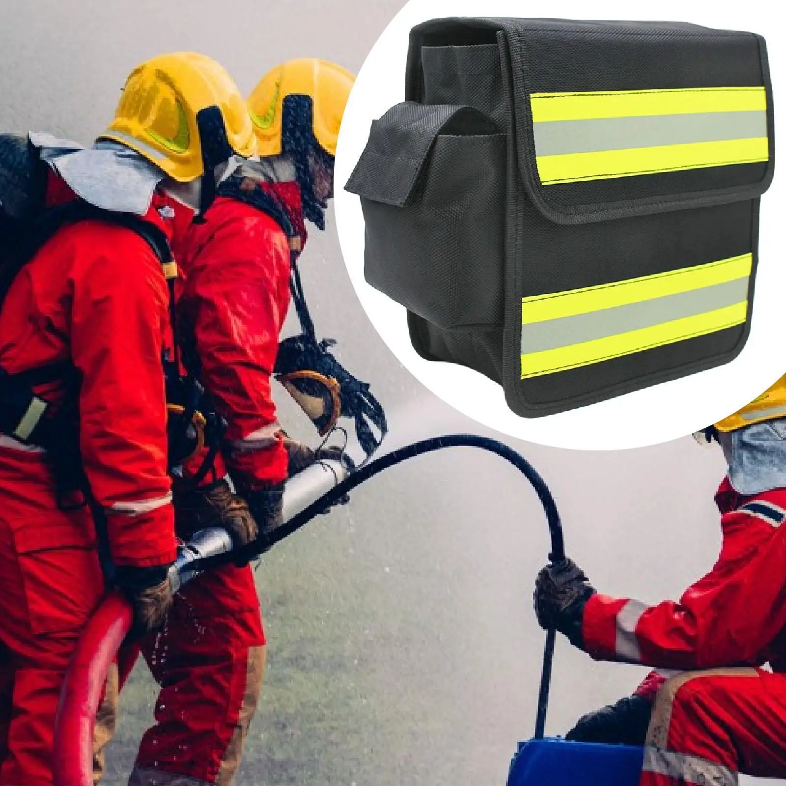 

Firefighter Waist Bag, Waist Pack, Versatile Wear Resistant Waterproof with Reflective Strips, Oxford Cloth Tool Bag