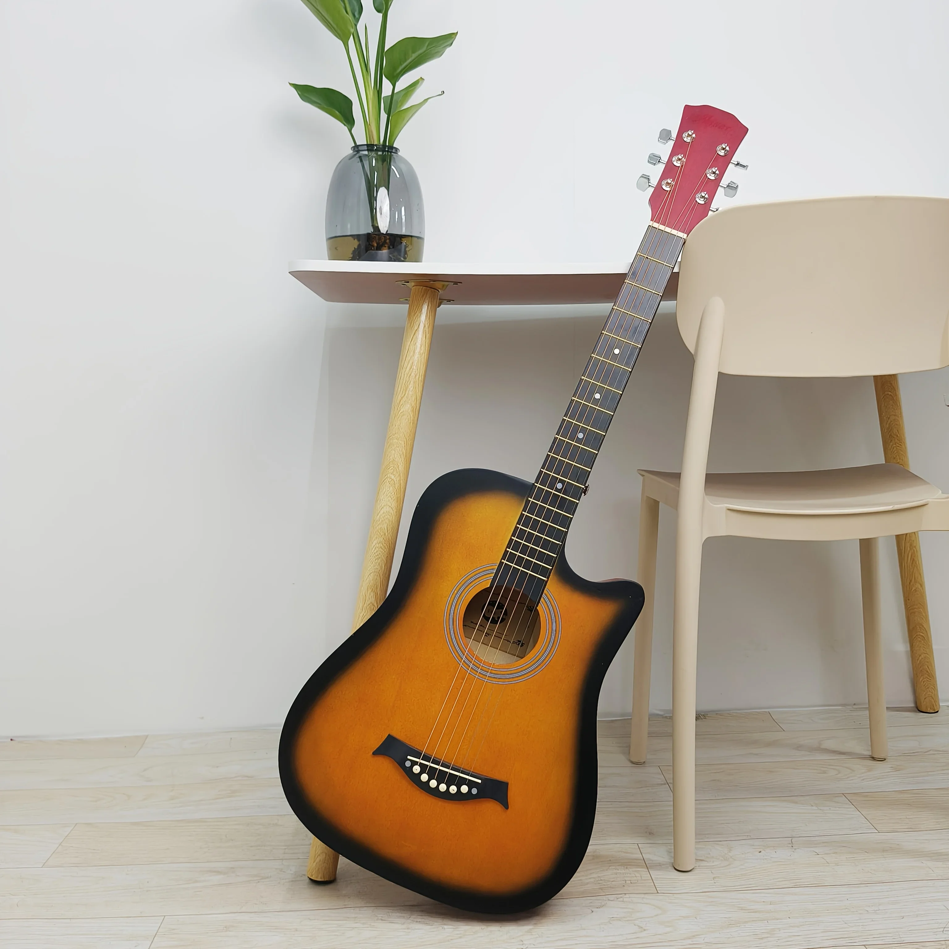 38-Inch Matte Finish Acoustic Guitar - Ideal for Beginners & Adults, Comfortable Basswood Panels,Gift for Music Lovers