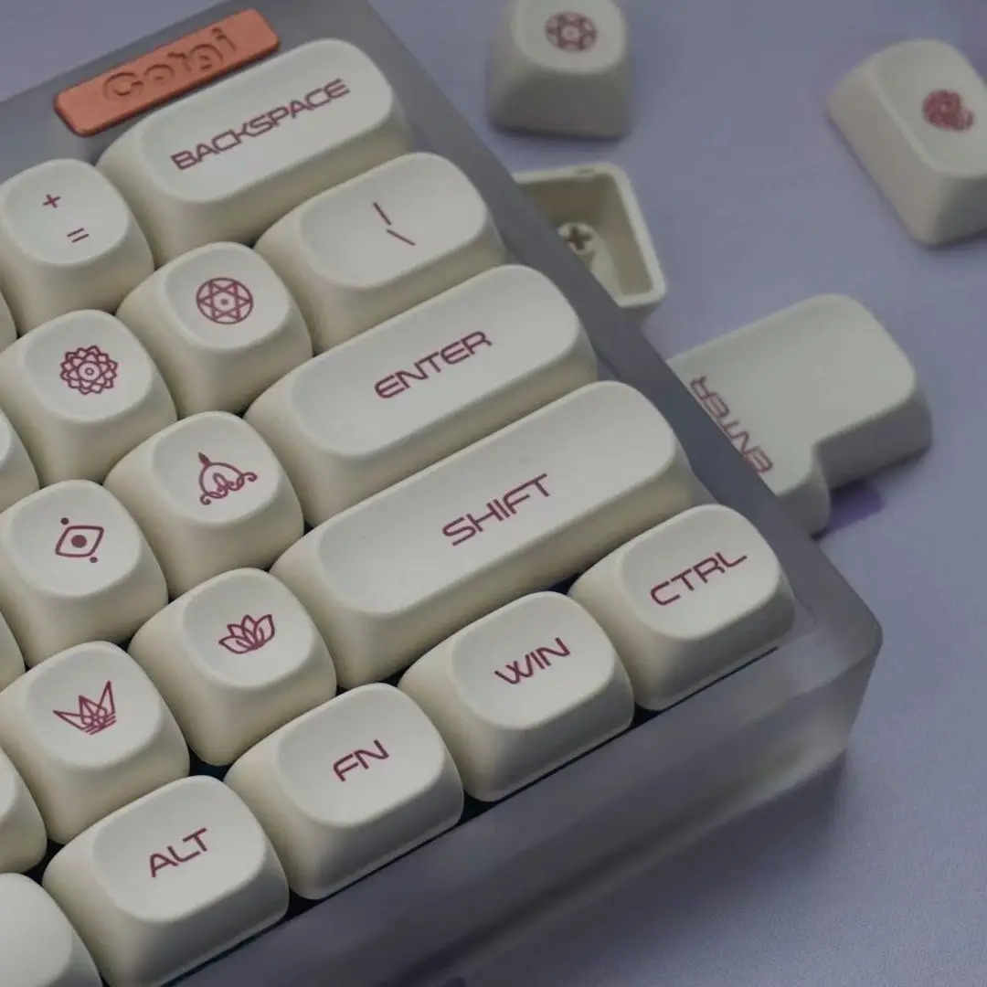 Milk purple keycap MOA ball cap PBT hot sublimation 61/64/68/84/87/98/100/104 keyboard cap