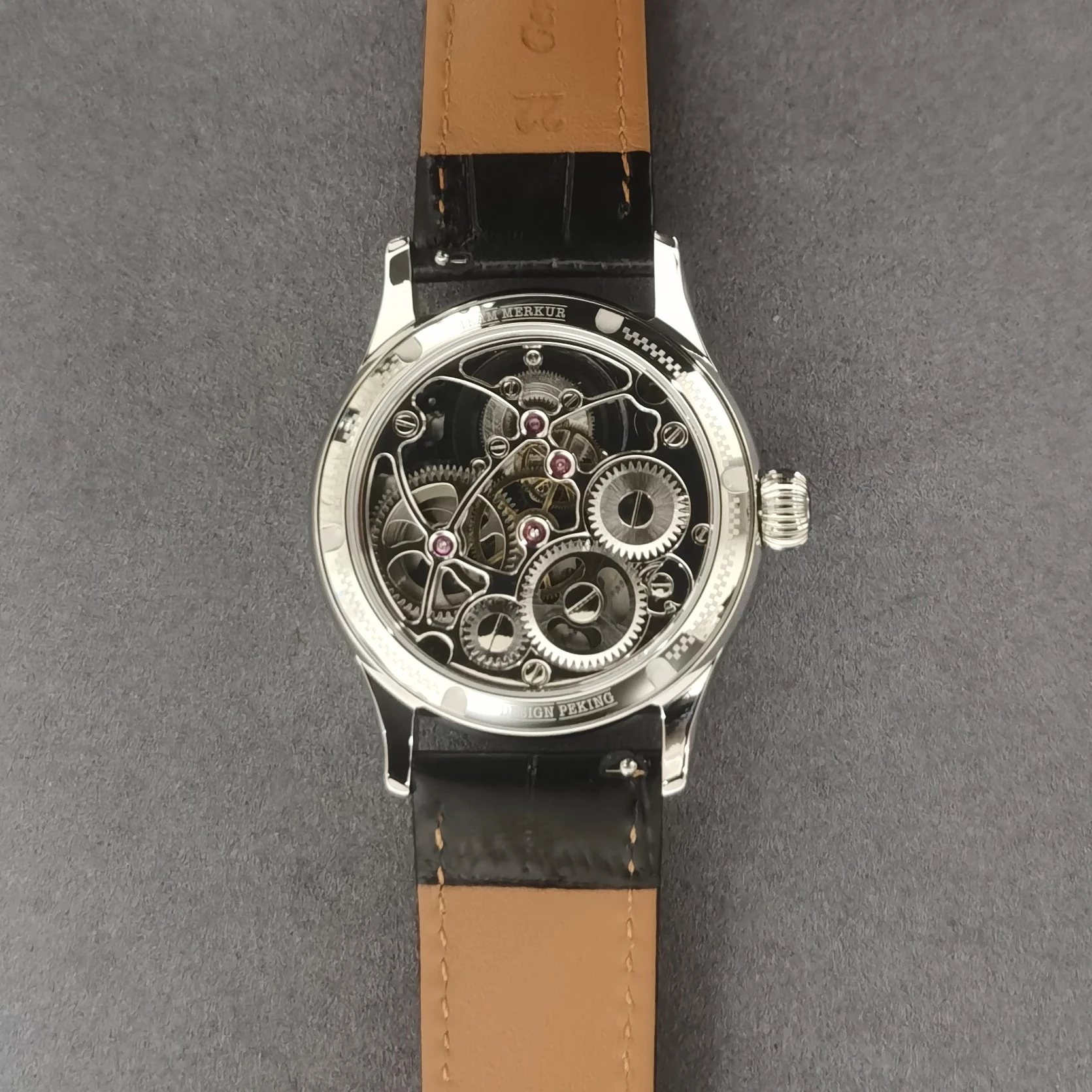 بيير بولين الرجال توربيون ساعة فاخرة 42 مللي متر دليل لف الميكانيكية ساعة اليد Sapphie 30 متر مقاوم للماء