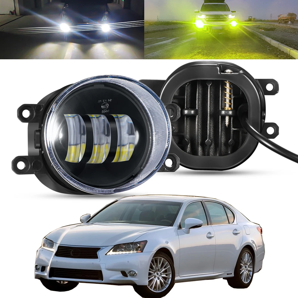 2 X 30W LED Fog Light Assembly For Lexus GS350 GS450h GS460 2011-2015 Car Driver + Passenger Fog Daytime Running Lamp DRL 12V