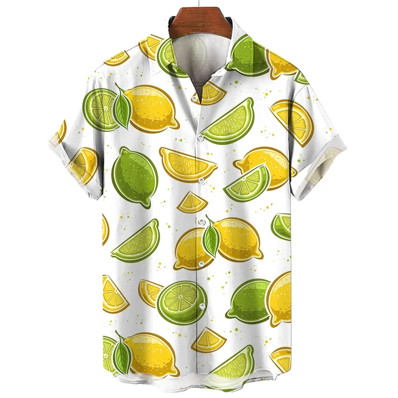 New 3D Printing Fruits Pineapple Shirts For Women Children Fashion Funny Short Shirts Summer Hawaiian Shirts & Blouses Men Tops