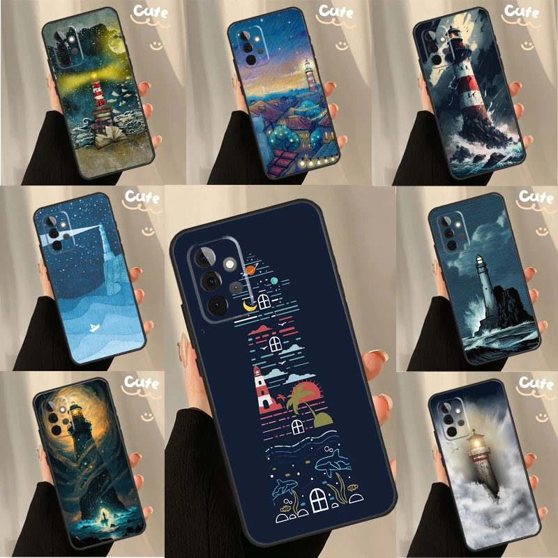 Lighthouse Case For Samsung Galaxy S26 Ultra S25 S24 S22 S21 S23 Ultra Plus S10 S20 S25 FE Cover Coque