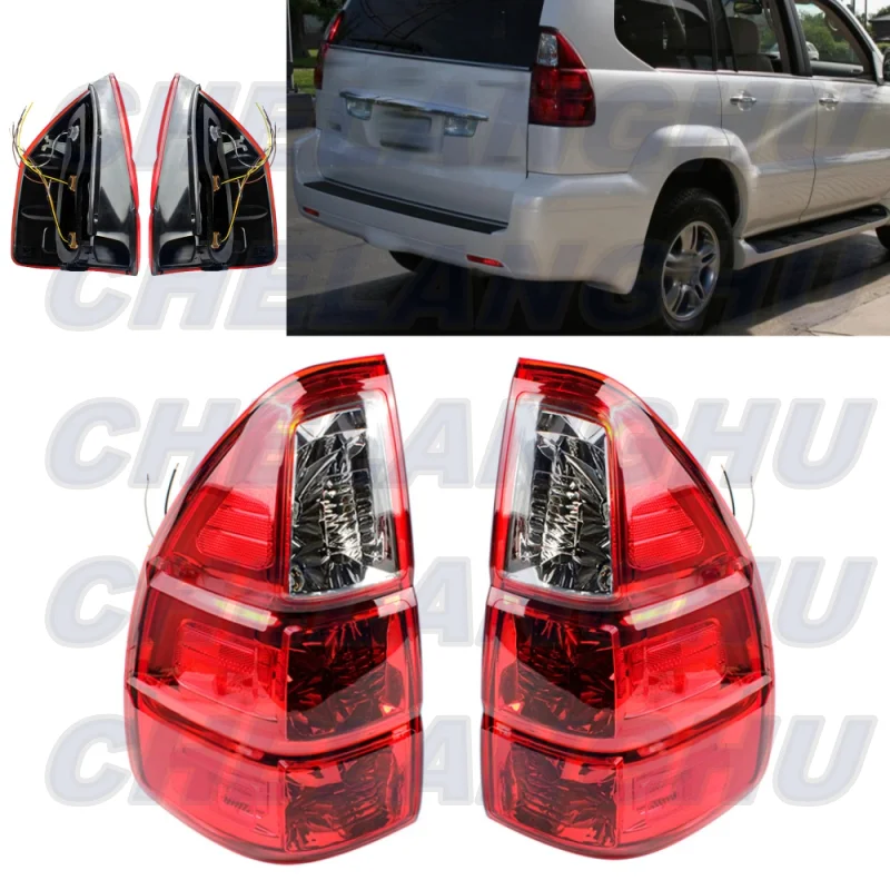 

For Lexus GX470 2008 2009 Pair Left+Right Side Tail Light Rear Lamp Housing With Bulbs Car accessories 81561-60790 81551-60860