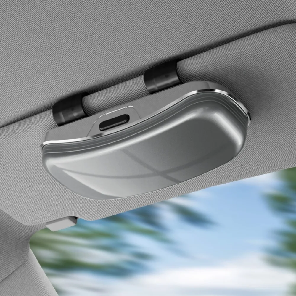 Universal Luxury Car Glasses Case One Hand Operation Dustproof Sun Visor Sunglasses Holder Box Anti Scratch Flip-Top