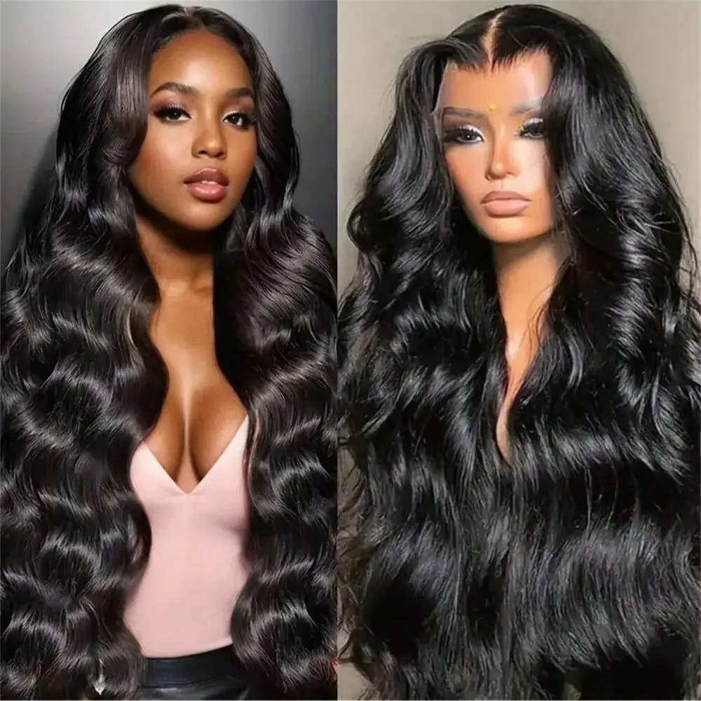 

200 Плотность Объемная волна 13x6 Hd Парик фронтальной части шнурка Человеческие волосы 13x4 Hd Предварительно выщипанные парики шнурка для чернокожих женщин 360 Парики фронта шнурка