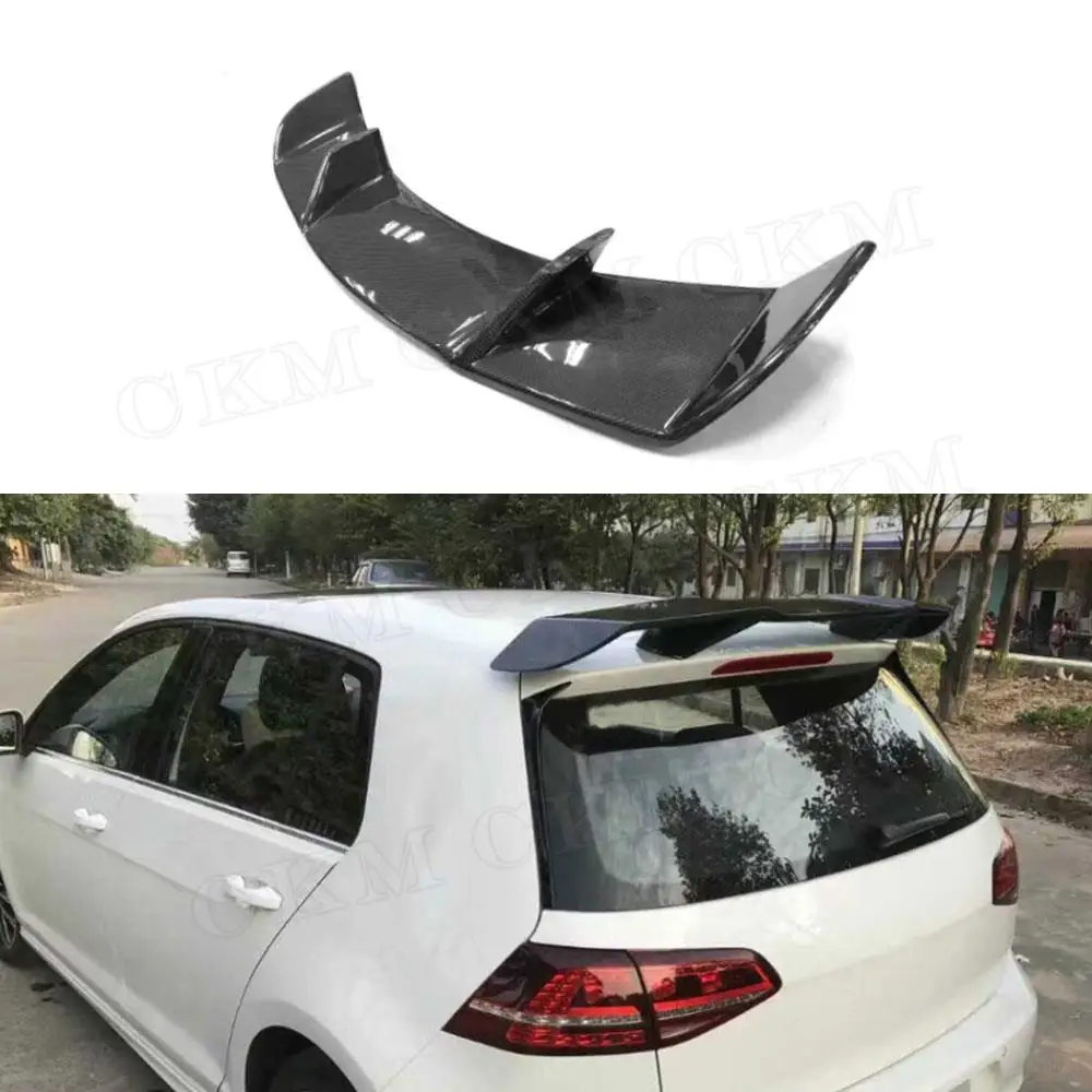 

Carbon Fiber Car Hatchback Spoiler Universal Rear Trunk Roof Wing Racing Spoilers R Style Only Hatchback Car Styling Body Kits