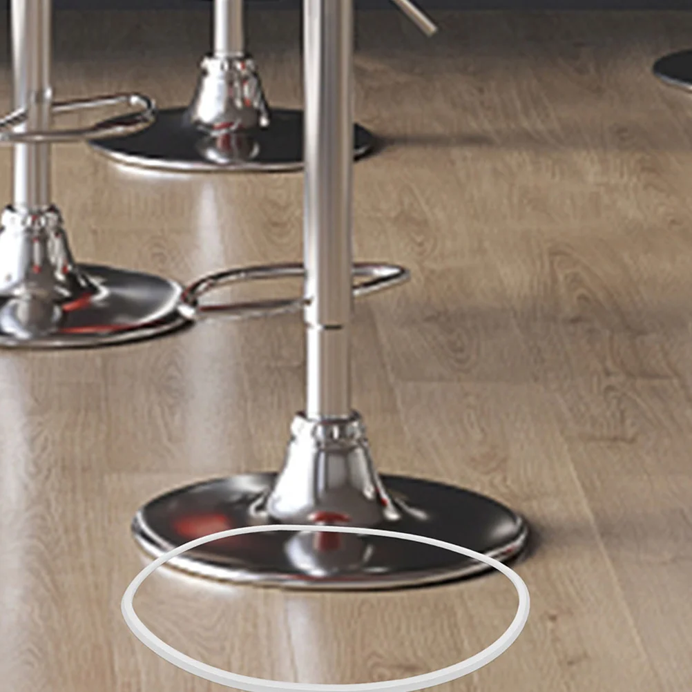 

Bar Stool Leg Protectors Ring White Rubber Floor Protector for Hardwood Scratch Resistant Non Slip Round Base Chair Leg Floor
