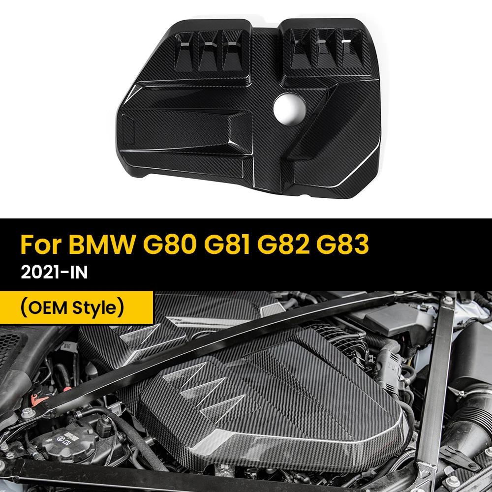

Real Dry Carbon Fiber Engine Cover for BMW G80 G81 G82 G83 G87 OEM Style 2021-IN 1Pcs/Piece