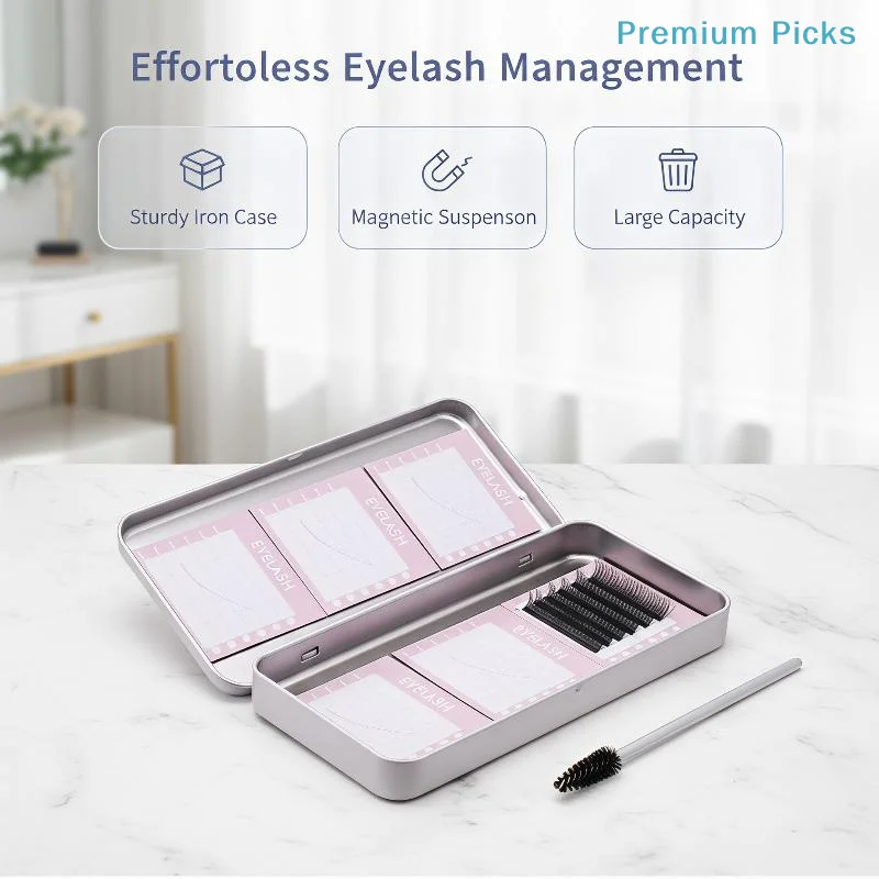 portable1 Set Eyelash Grafting Table Display Box Magnetic Sheets Eyelash Protection Box