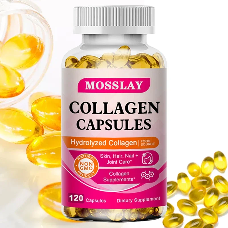 100% Natural Complex Collagen Peptide Supplement Dietary 120 Capsules