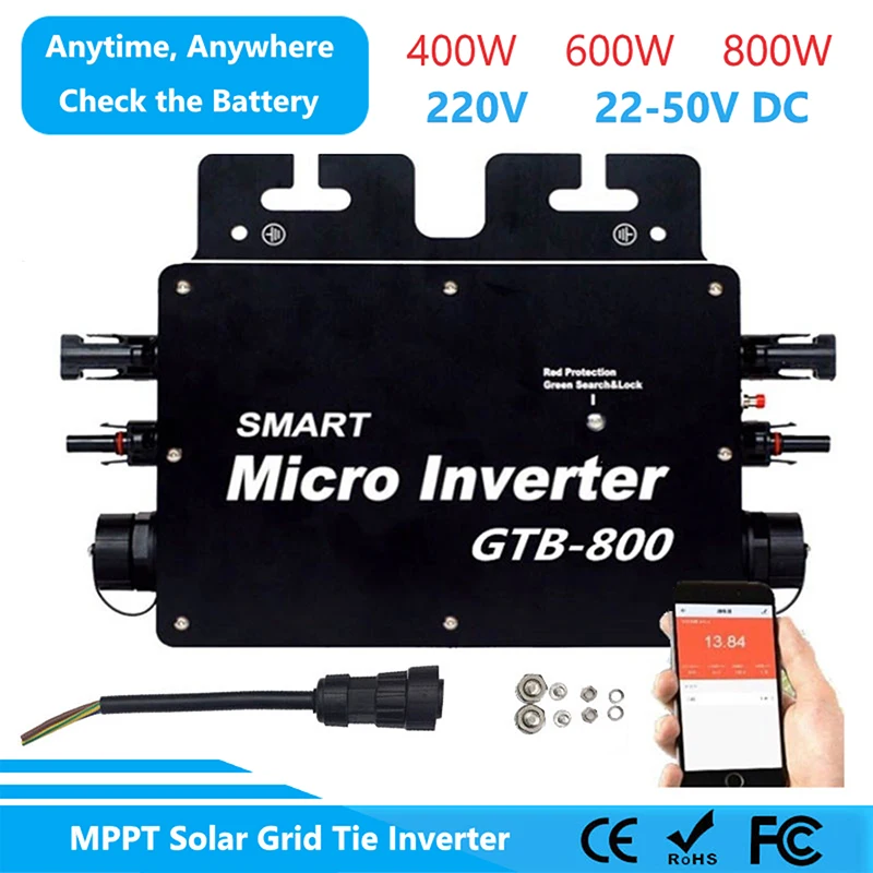 Smart Micro Inverter 400/600W/800W 230V 50/60Hz Mit WIFI Grid Krawatte MPPT Solar Wasserdichte Solar Inverter Waterproof