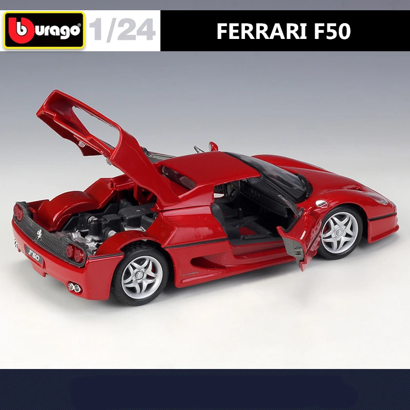 Bburago 1:24 Ferrari F50 Alloy Sports Car Model Diecasts Metal Toy Vehicles Car Model High Simulation Collection Childrens Gifts