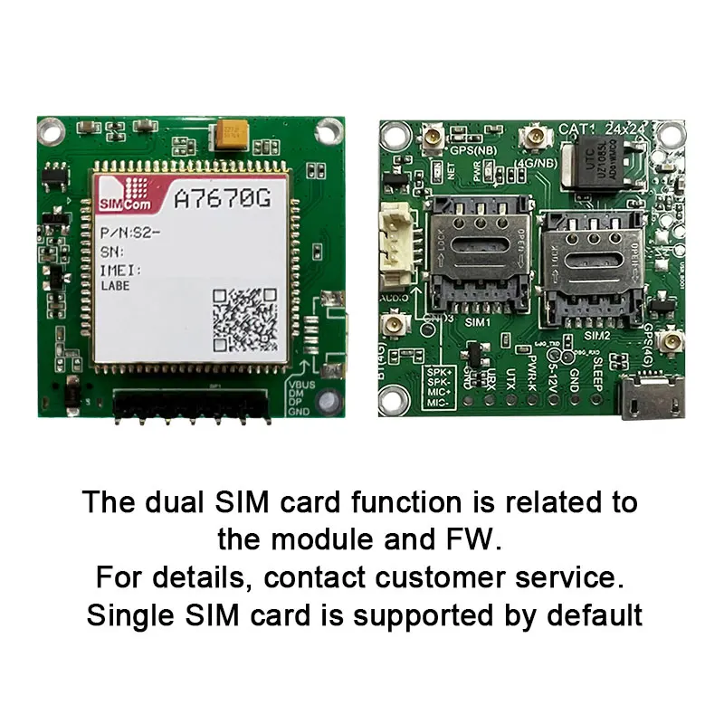 SIMcom-CAT1コアボード、データと音声をサポート、A7670G-LABE、1個