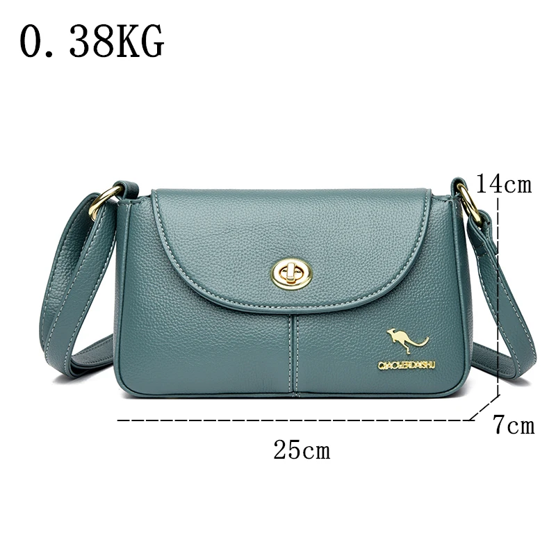 Fashion Brand Designer Lock Flap Shoulder Bag Blue Black Beige High Quality Leather Women Crossbody Bag Luxury Female Handbag