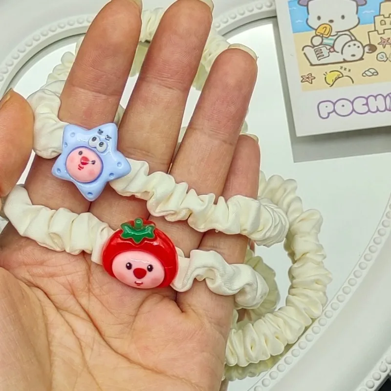 Cute Cartoon Loopy Fashion Hair Tie Little Beaver Hair Band for Girls, Student Small Hair Ring, Hair Accessory Gift view 4