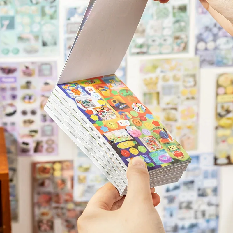 20 Pcs Die cut Stickers book Retro Cartoon Decorative handmade Scrapbooking supplies Diary Sticker Japanese Stationery Stickers