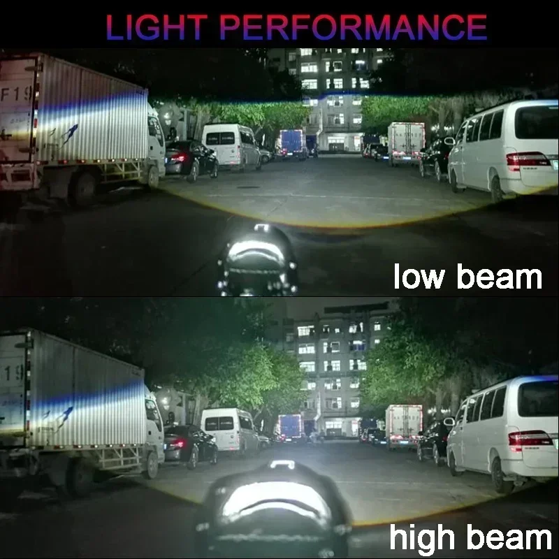 Sanvi 2,5 pulgadas S8 MINI Auto Bi lente de proyector LED para faros de coche 35W 6000k H4 H7 9005 9006 luz LED luz de conducción de ojo de Ángel