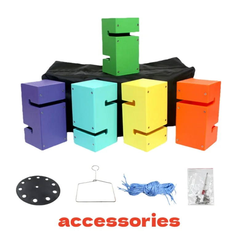 5 pièces Sport de plein air travail d'équipe jeu accessoires jouet enfants co coopère pour construire tour maternelle équipement sensoriel enfants jouets de Sport