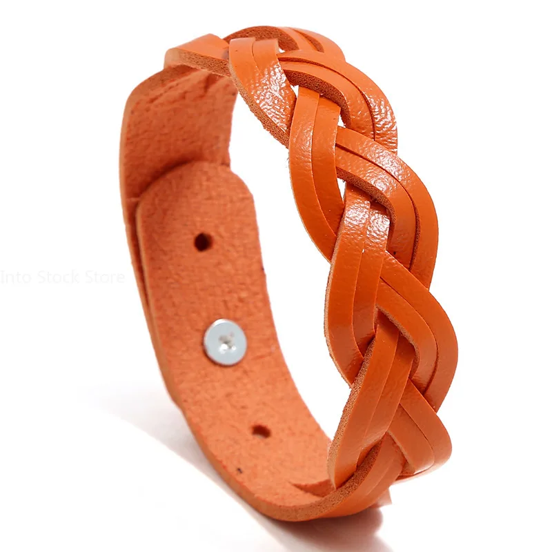 Factory Direct Sales! Brown Bracelet for Men Women Leather Bracelets & Bangles Black and Brown Color Bracelet for Man