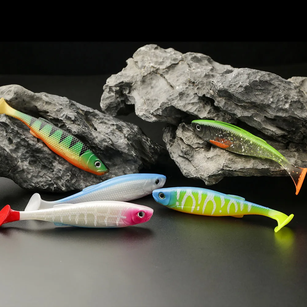 3 teile/paket Swimbait 100mm 11,5g Shad Hecht Köder Druck Silikon Künstliche Für Big Catch Meer Angeln Wobbler