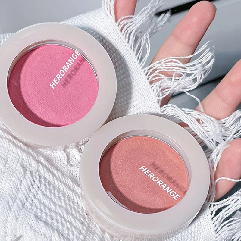 Palette Blush Monocolore HERORANGE, Fard Minerale Professionale per Guance con Ombretto Contorno