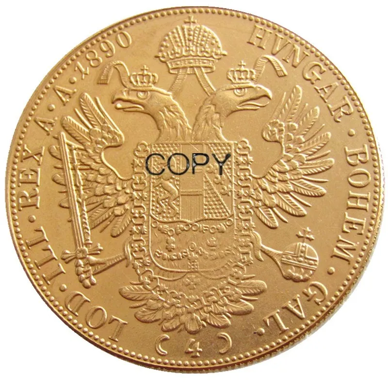 (1890-1899) Austria Different Dates Habsburg 4 Ducats - Franz Joseph I Diameter 40MM Real Gold-Plated Coins COPY